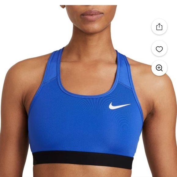 Nike Dri- Fit Women's Royal Blue Racerback Sports Bra Crop Top Tank Size Medium - Picture 1 of 4